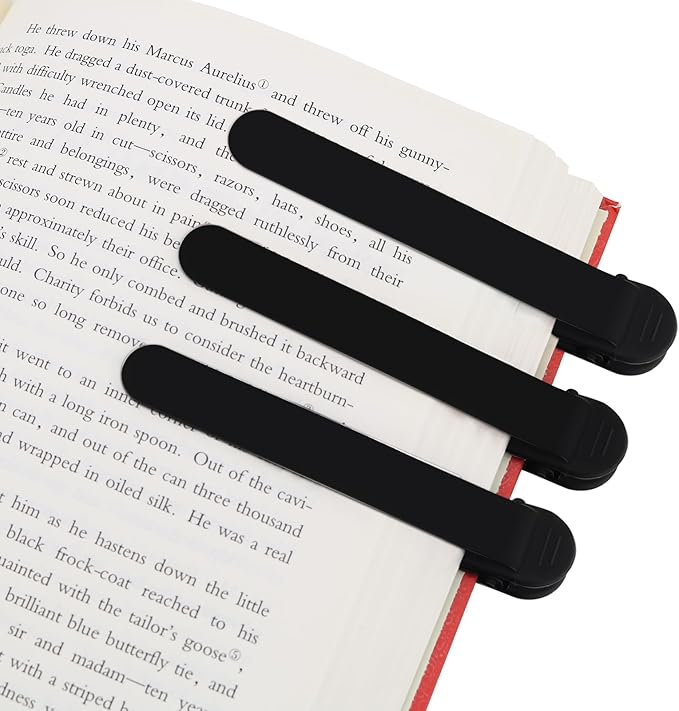 3pcs Automatic Silicone Bookmark, Page Markers Aesthetic Bookmark by SMUK