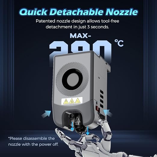 FLASHFORGE Adventurer 5M Pro Nozzle, 0.25mm 280℃ High Flow 32mm³/s Nozzle - Image 6