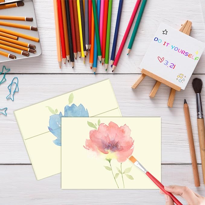 4x6 Envelopes For Invitation, A4 Envelope blue, 50 pack 4x6 card Envelopes Self - Image 5