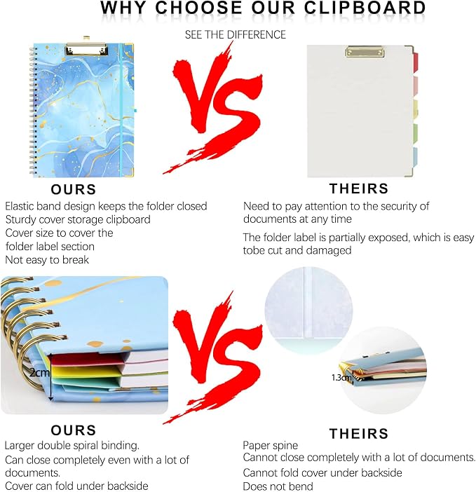 Foldable Spiral Clipboard Folio - Image 3