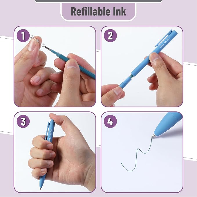 Mr. Pen- Retractable Gel Pens, 12 Pack, Dark Vintage Ink, Fine Point 0.7mm | - Image 4
