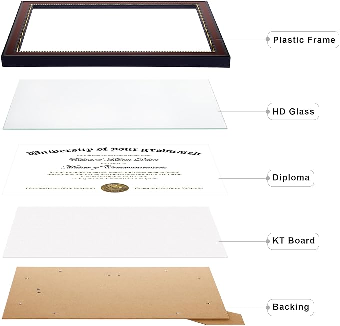 upsimples 8.5x11 Diploma Certificate Frame - Image 2