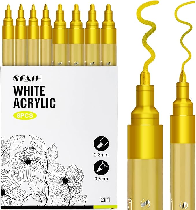 SFAIH Acrylic Gold Paint Pens by SFAIH