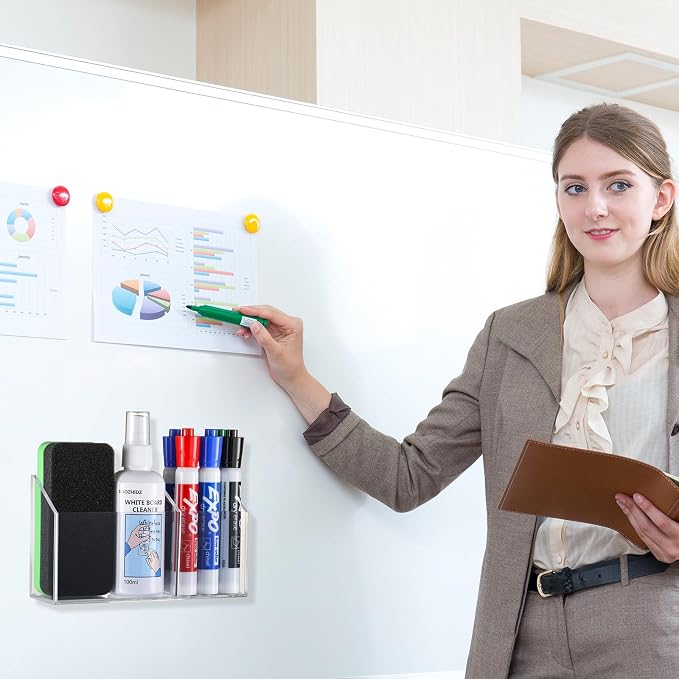 Lingshare Acrylic Magnetic Dry Erase Marker Holder - Image 3