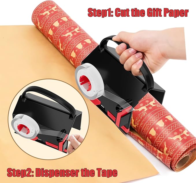 2-Pack Wrapping Paper Cutter & Tape Dispenser - Image 2