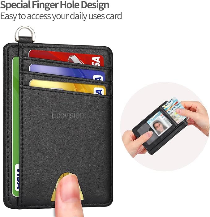 Slim Minimalist Front Pocket Wallet, RFID Blocking Credit Card Holder Wallet - Image 6