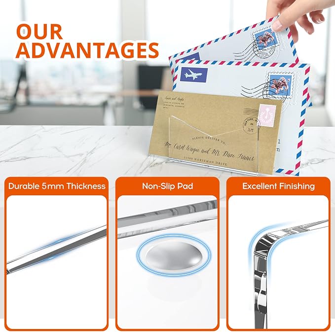 Richboom Acrylic Mail Holder, Envelope Holder - Image 3