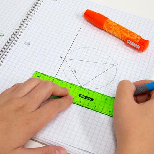 BAZIC Products 6 in Clear Plastic Ruler, Inch & Metric, 3 Pack, 288-Case | - Image 7