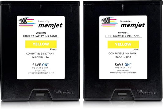 Quadient Memjet M5K250-N Compatible High Capacity Yellow Printer Ink Tank (500ml) - Printer Ink Cartridge for Mach Series Quadient & Hasler Printers - Fade-Resistant Replacement Inkjet Printer Ink-DeskLoop Office