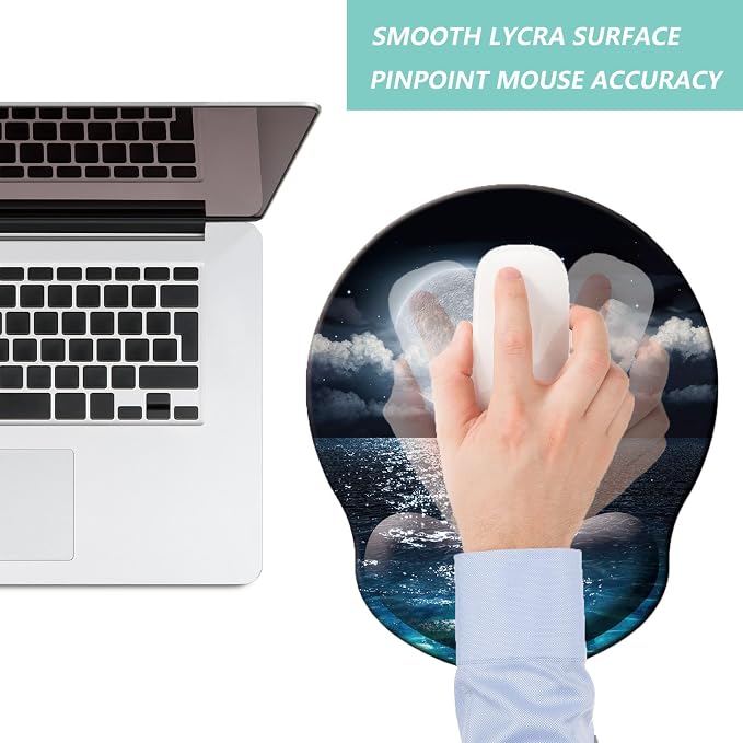 Mouse Pad with Wrist Support, Ergonomic Mouse Pad with Memory Foam Wrist Rest - Image 7