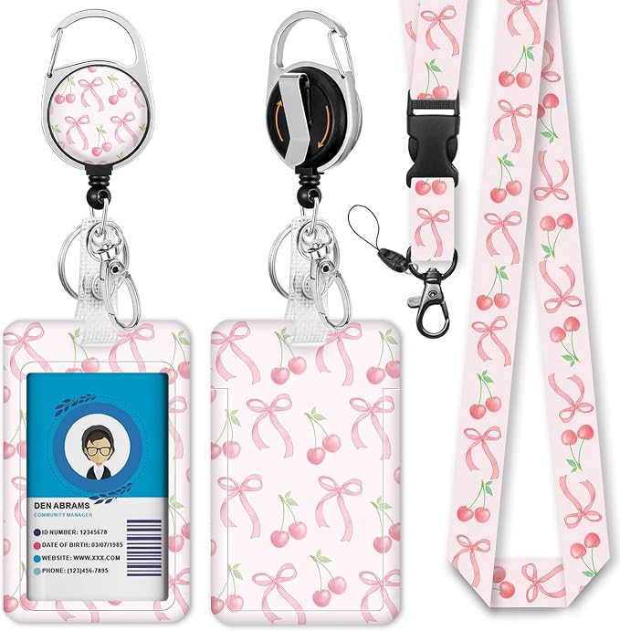 Giancomics Lanyards for Id Badges Cute, Girly Bowknot Lanyard by Giancomics