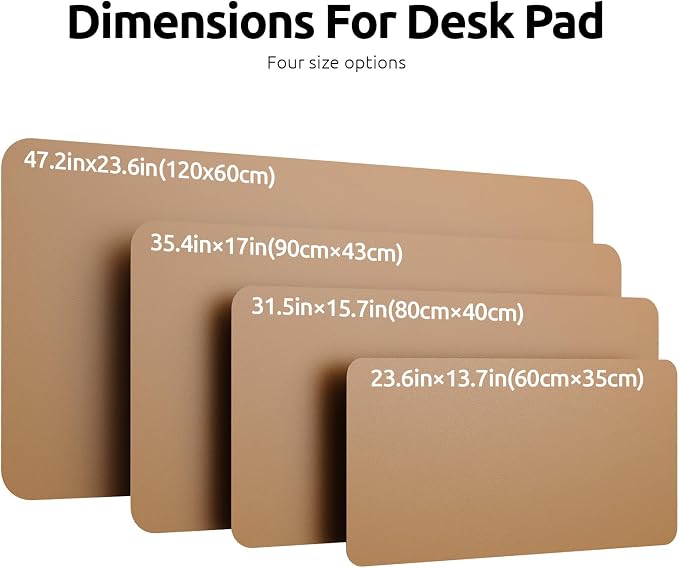 YSAGi Leather Desk Protector, Office Mat, Large Mouse Mat, Non-Slip PU Leather - Image 8