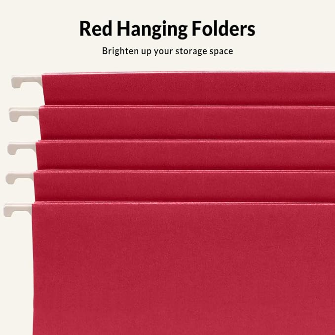 SUNEE Hanging File Folders, 25 Pack Letter Size Hanging File Folders - Image 4
