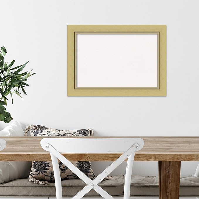 Amanti Art White Cork Board for Wall, 15x21 Vision Board with Gold Frame, Small Corkboard Office Decor for Home Organization, Casual Corkboard Pinboard to Display Items for Home Organization in-DeskLoop Office