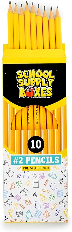 School Supply Boxes | 10 ct. Wooden Pencil Pack | 6 Packs | Pre-Sharpened No. 2 - Image 4