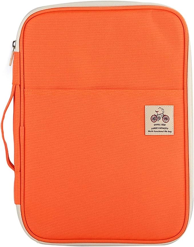 JAKAGO A4 Travel Portfolio Multifunctional Document Organizer Zippered Case by JAKAGO