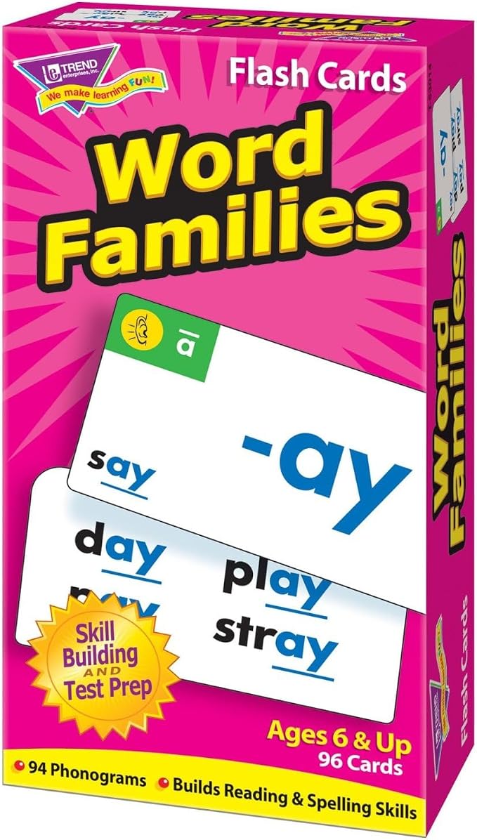 Trend Enterprises: Word Families Skill Drill Flash Cards, Content-Rich Cards to - Image 4