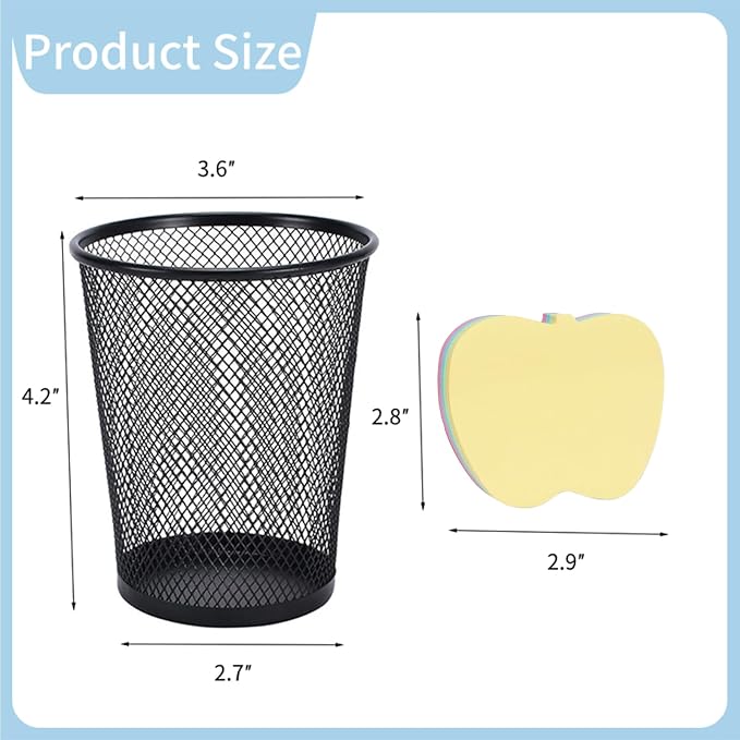 4 Packs Pen Holders, Mesh Pencil Holder Metal Pen Cup Black - Image 7