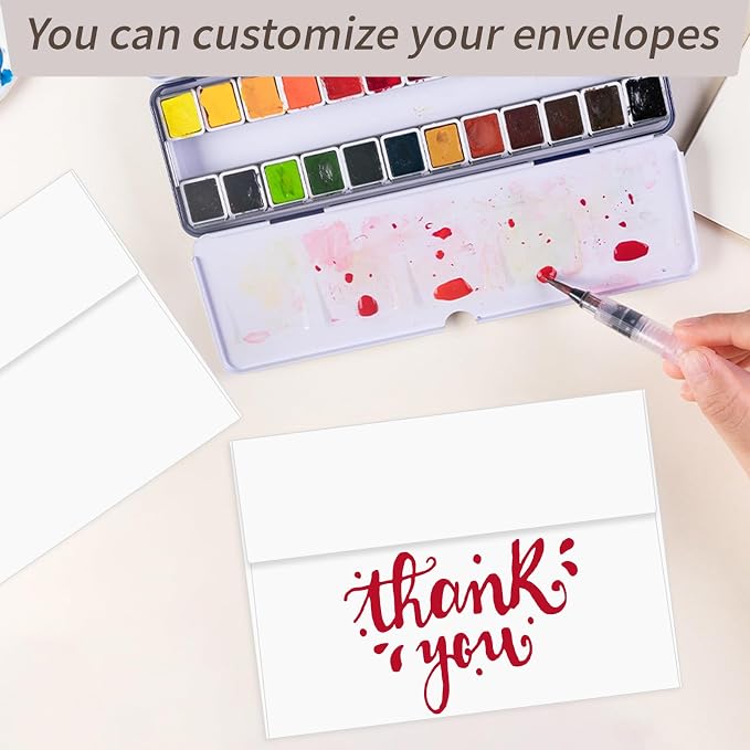 100 Packs White 4x6 Envelopes for Invitation Card, A6 Small Envelopes Self Seal - Image 5