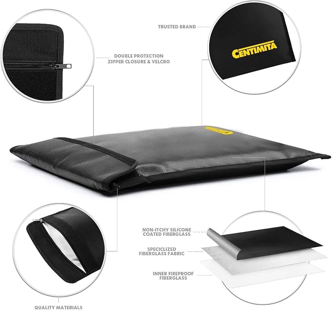 Fireproof Document Bag Waterproof Safe Folder - Image 3
