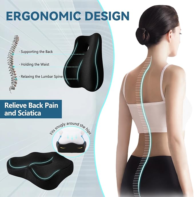 Seat Cushion & Lumbar Support Pillow - Image 5