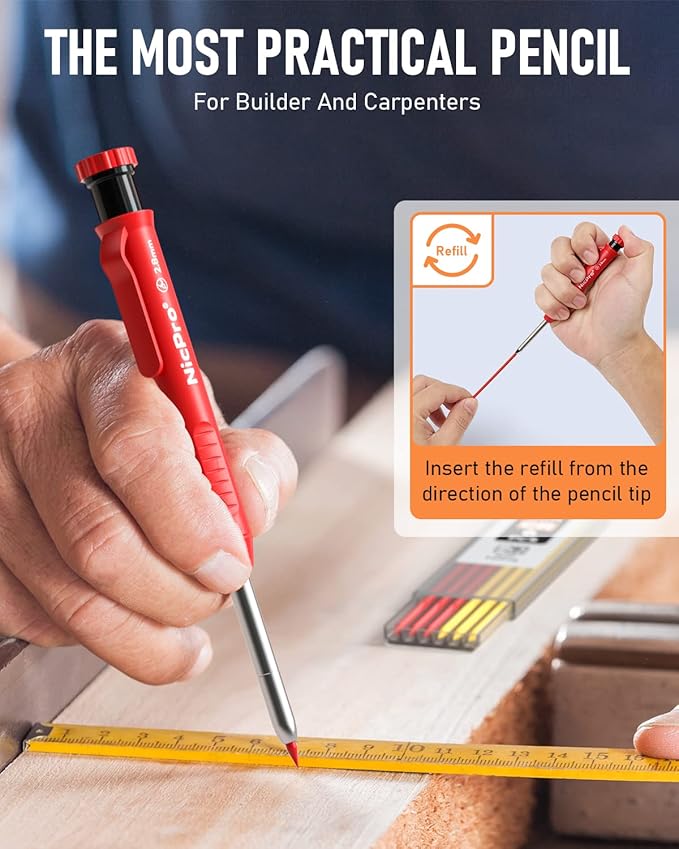 Nicpro 1 Pack Carpenter Pencil - Image 6