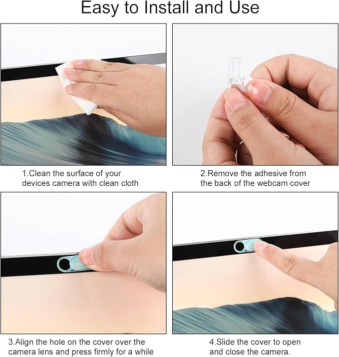 Webcam Cover Slide 6 Packs, Ultra Thin Camera Privacy Protector fit - Image 7