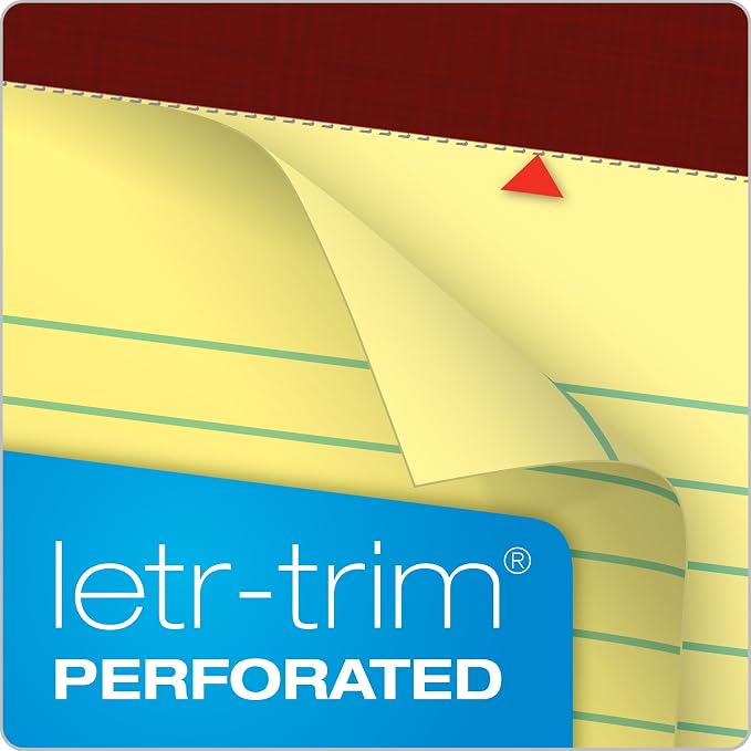TOPS Docket Gold Writing Pads, Jr. Legal Rule, Canary Paper, 50 Sheets - Image 4