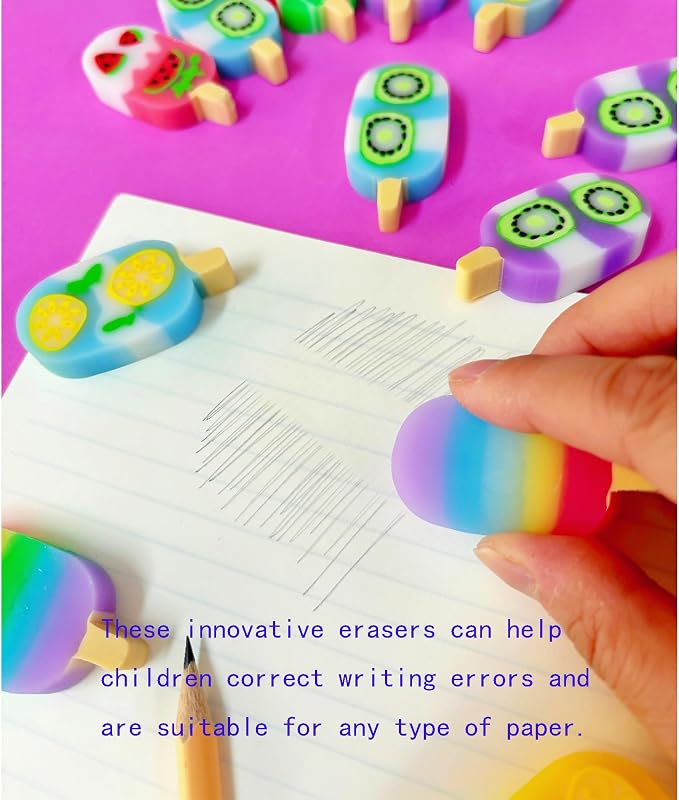 24PCS Cute Fun ice Cream Erasers - Image 4