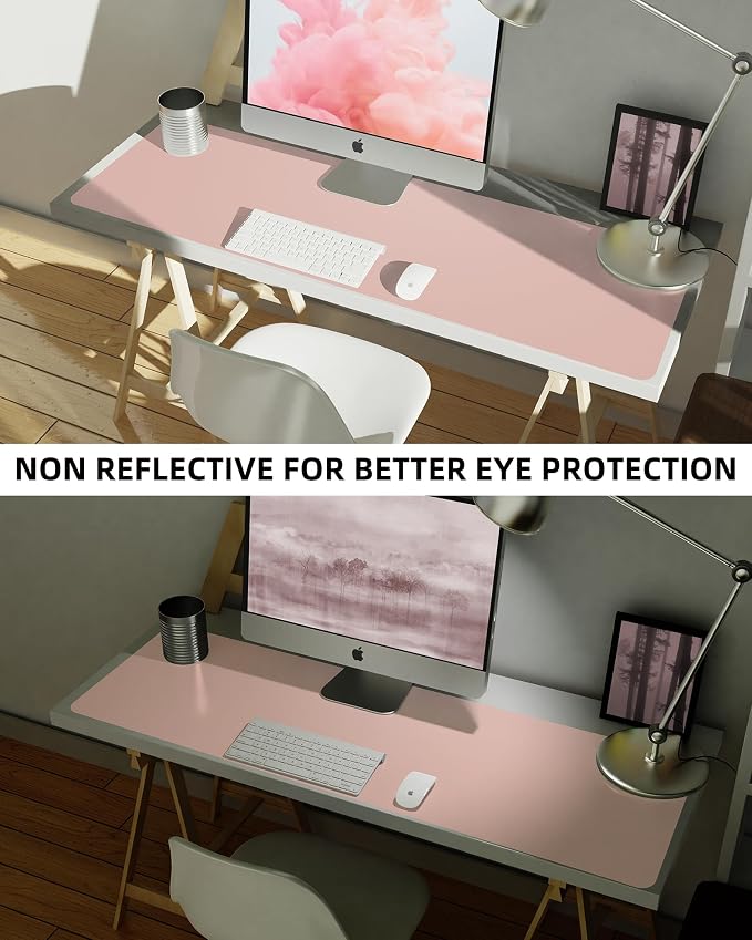 Leather Desk pad Protector, Large Desk mat, Mouse pad, Non-Slip Desk pad - Image 4
