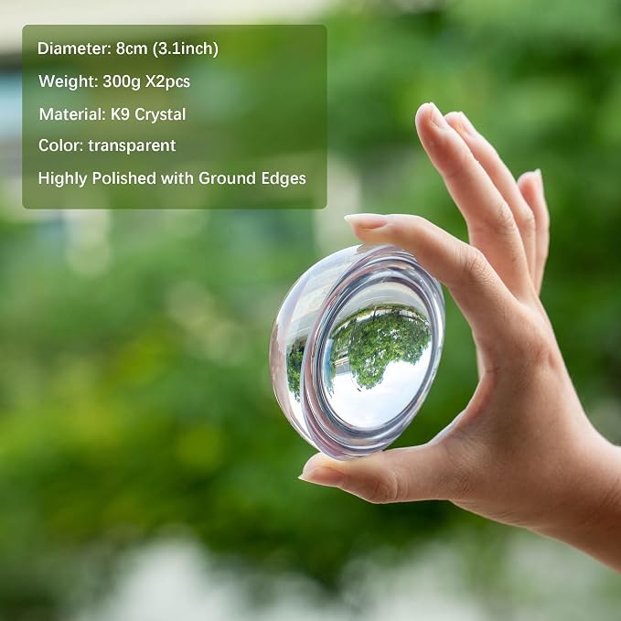 2Pcs 3.1inch Crystal Dome Magnifying Paperweight, Paper Weights - Image 7