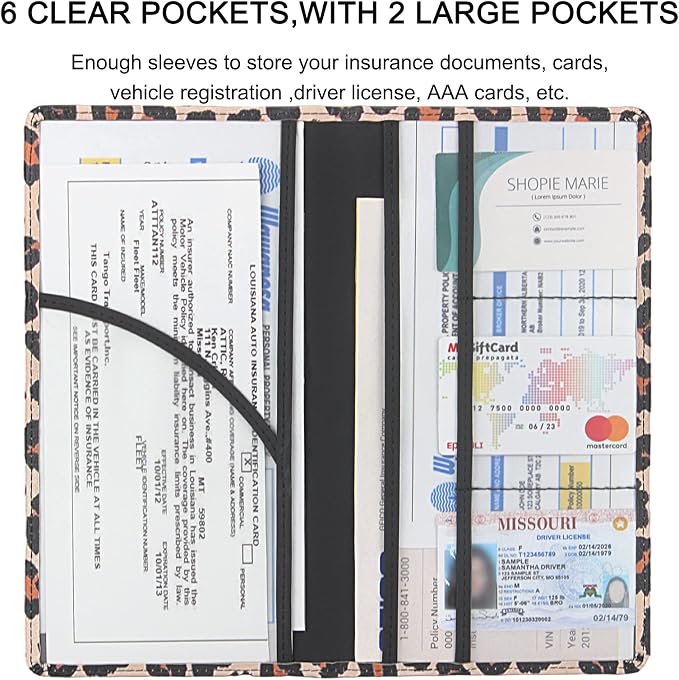LumiMokki Premium Car Registration & Insurance Card Holder - Image 4