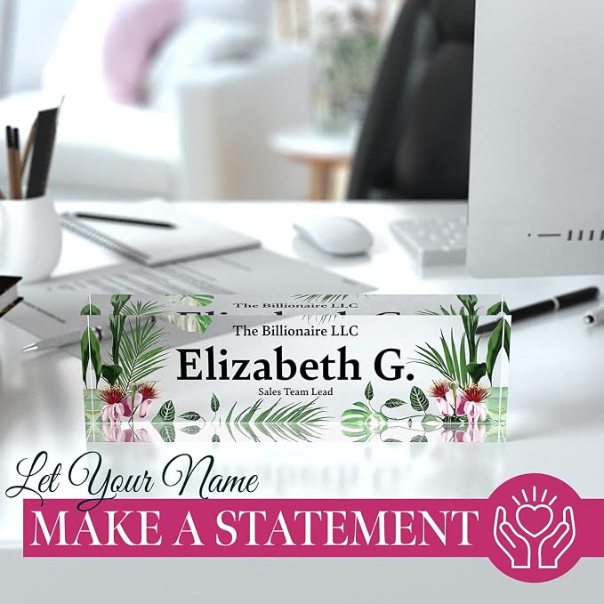 Desk Name Plate Personalized, Custom Name Plates 2½/x8 Inches, Thick - Image 4