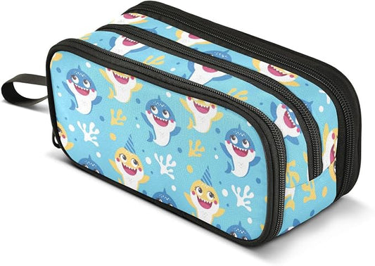 BOENLE Custom Cute Baby Shark Pencil Case Box Boys Girls Personalized Name by BOENLE-WELCOMEYOURCOMING