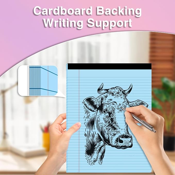 3 Pcs Legal Pads 8.5 x 11 Colored Note Pads 8.5 x 11 Notepad Total 75 Sheets - Image 4