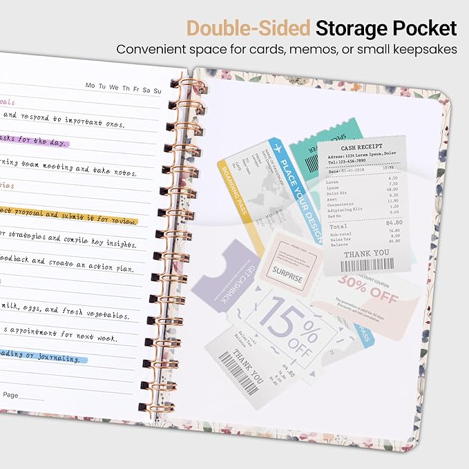 CICPAP Lined Spiral Journal Notebook, A5 College Ruled Notebook - Image 4