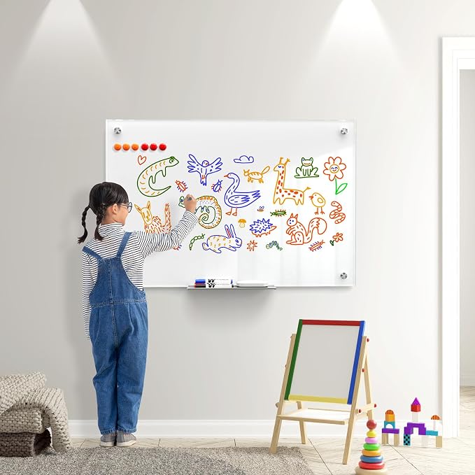 MaxGear 36" x 24" Glass Whiteboard Wall Mounted - Image 8