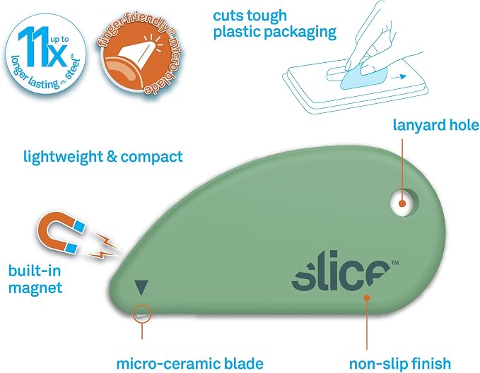 Slice Micro Safety Cutter | Safe Ceramic Box Cutter Lasting 11x Longer than - Image 4