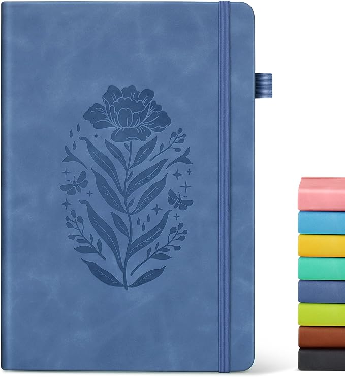 Lined Journal Notebook for Women, A5 Hardcover Leather Journals for Writing by MUAHLIUB