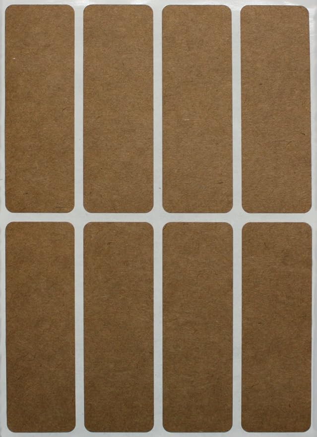 Royal Green 1x3 Labels for Color Coding, Rectangle Kraft Stickers to Write on by RoyalGreen
