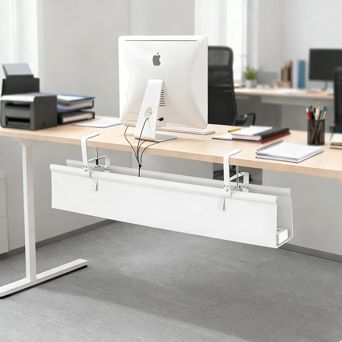 Oxford Cloth Under Desk Cable Management Tray, No-Drill 36" Desk Cable - Image 7