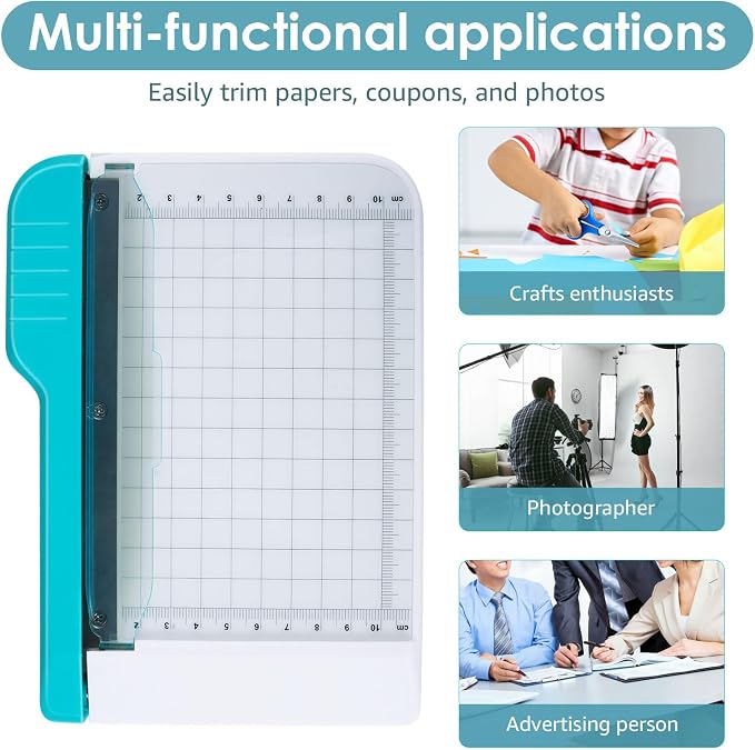 Small Paper Cutter 6 inch Cut Length, Non Slip Paper Trimmer Compact and - Image 4