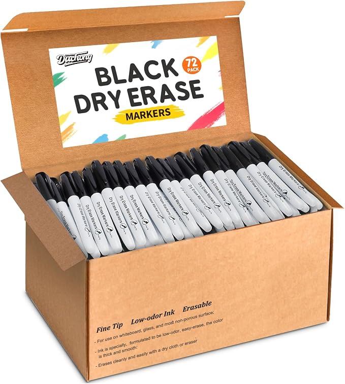 Duchong 72 Packs Dry Erase Markers Bulk, Fine Tip Whiteboard Markers by Duchong