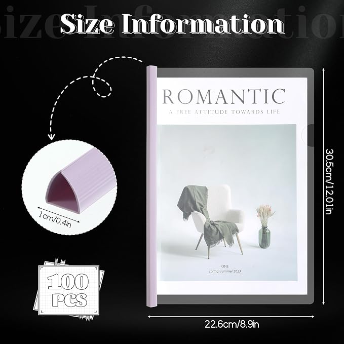 100 Pack Clear Report Covers - Image 2
