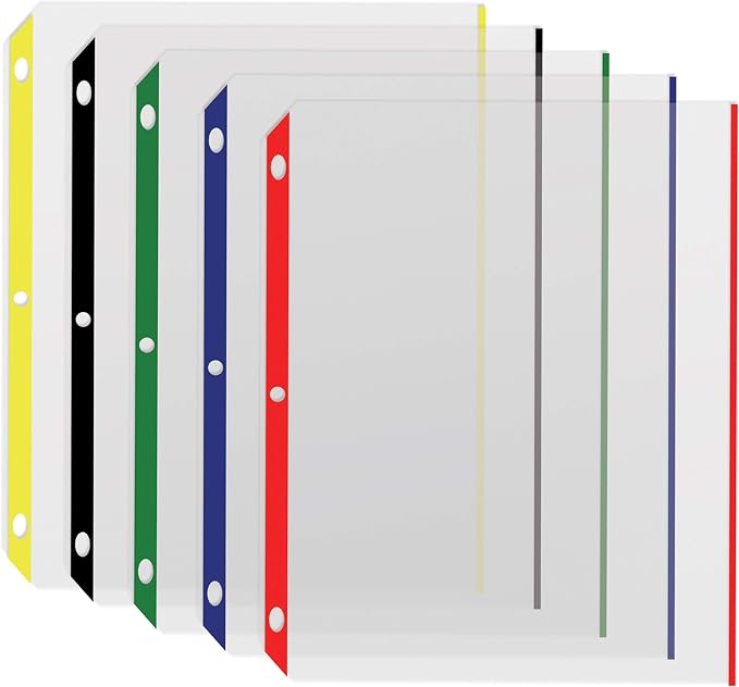 Better Office Products Color Edge Sheet Protectors, Color Coded Edges, 8.5 x 11 by BetterOfficeProducts