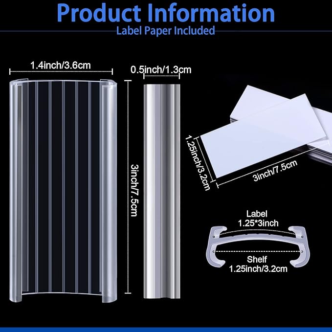 Yulejo 200 Pcs Plastic Wire Shelf Label Holders - Image 2