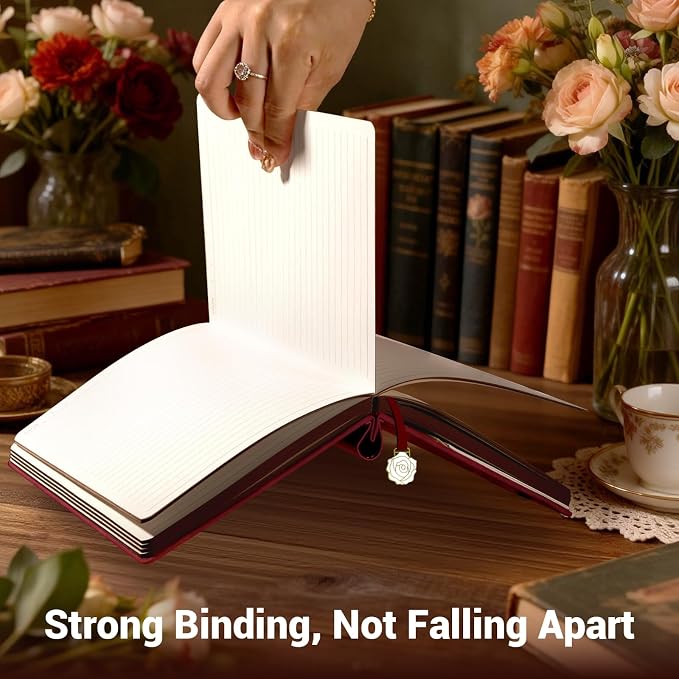 Aocii leather Journal for Women, A5 lined Daily Journal Notebook, Pretty - Image 5