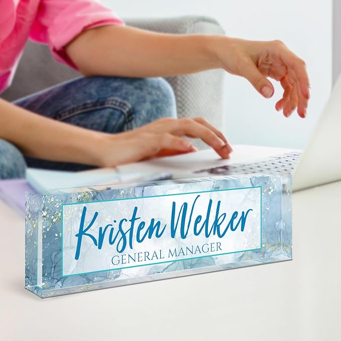 Name Plate for Desk, Desk Name Plate Personalized, Office Decor for Women Men - Image 6
