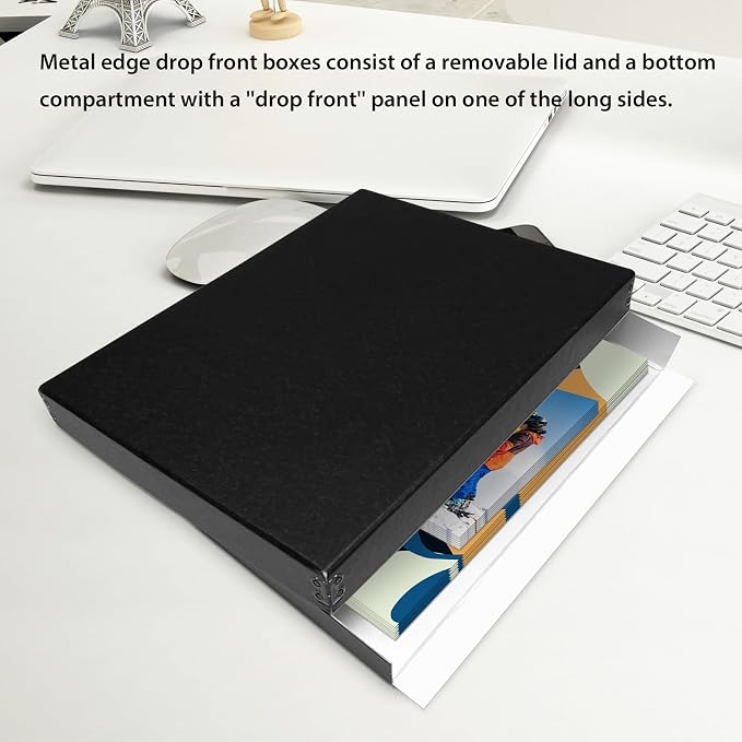 Lineco Museum Archival Storage Box, 9.75x12.75x1.5 in. Drop Front Design. - Image 3