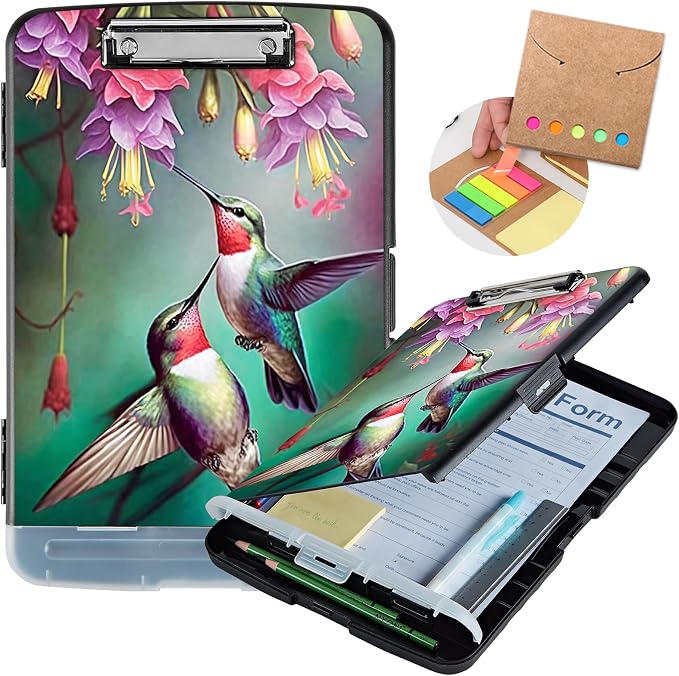 Clipboard with Storage, Heavy Duty Plastic Storage Clipboard with Low Profile - Image 2